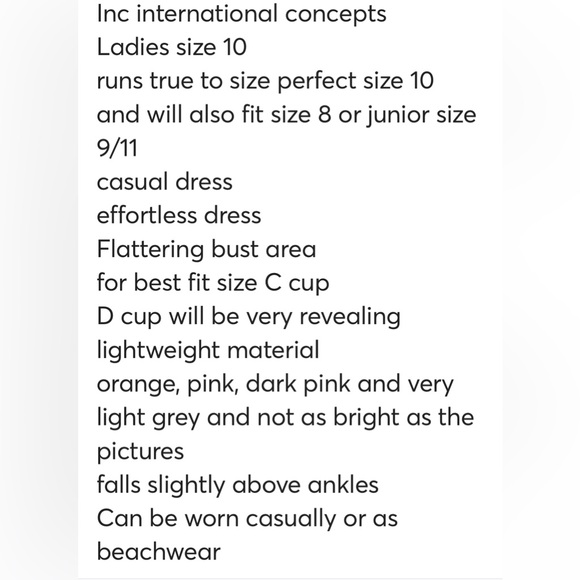 INC beach v-neck Maxi summer dress - Picture 15 of 15